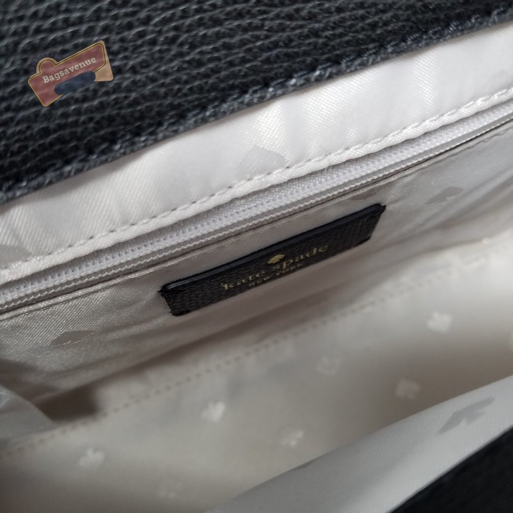 #bagsavenue Kate Spade Darcy Leather Top Handle Satchel Crossbody Black Leather - Picture 8 of 9